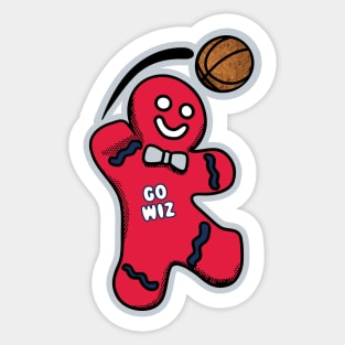 Washington Wizards Gingerbread Man Sticker